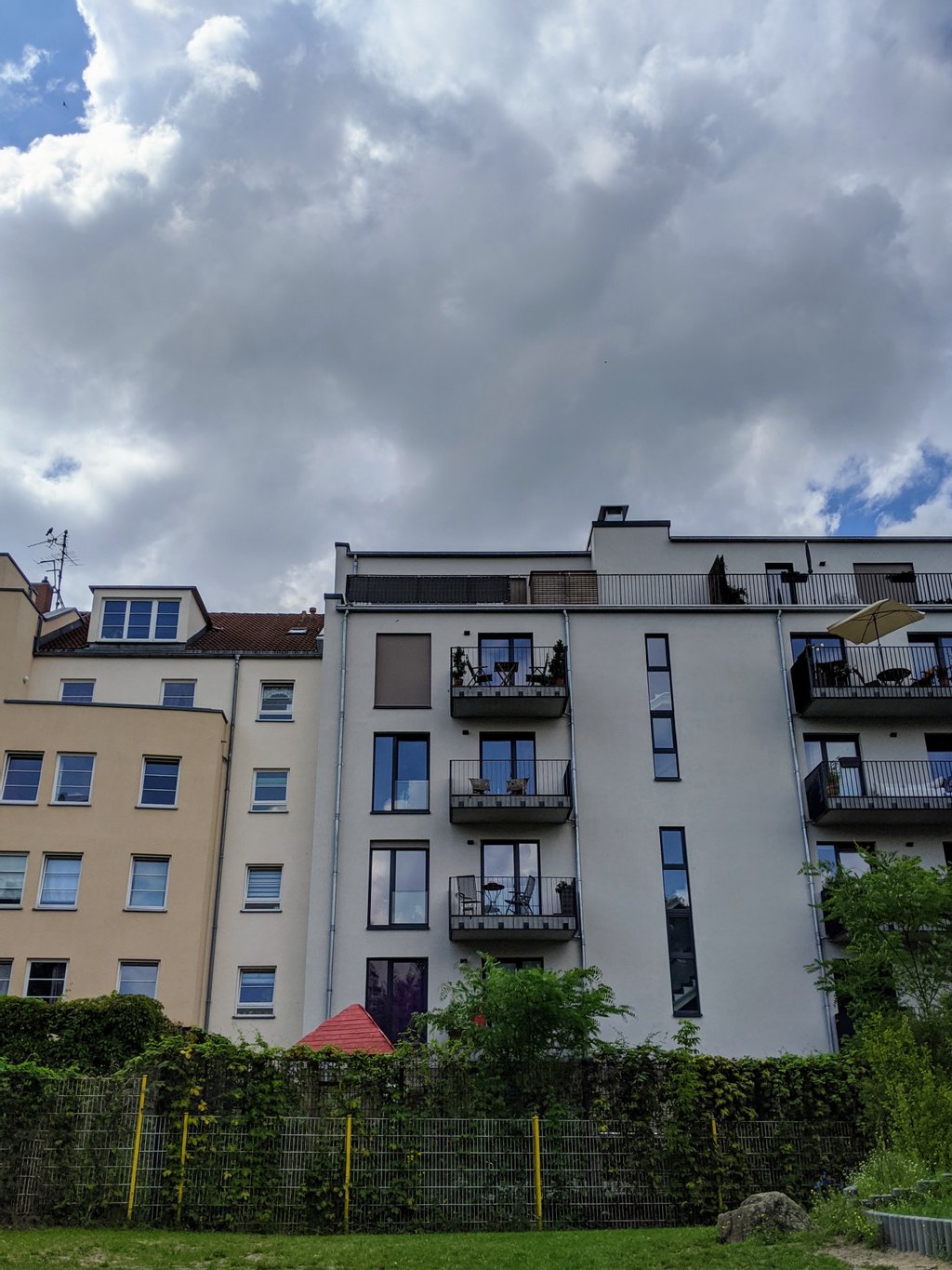 Clouds above apartments