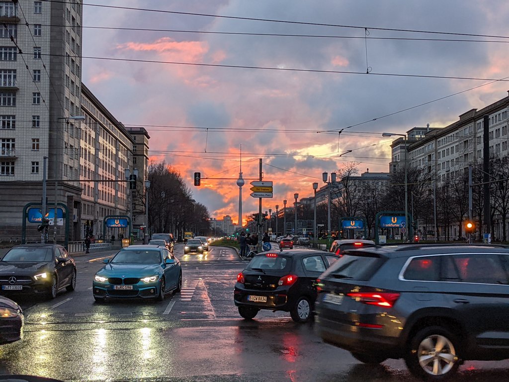 Fernsehturm from Frankfurter Tor